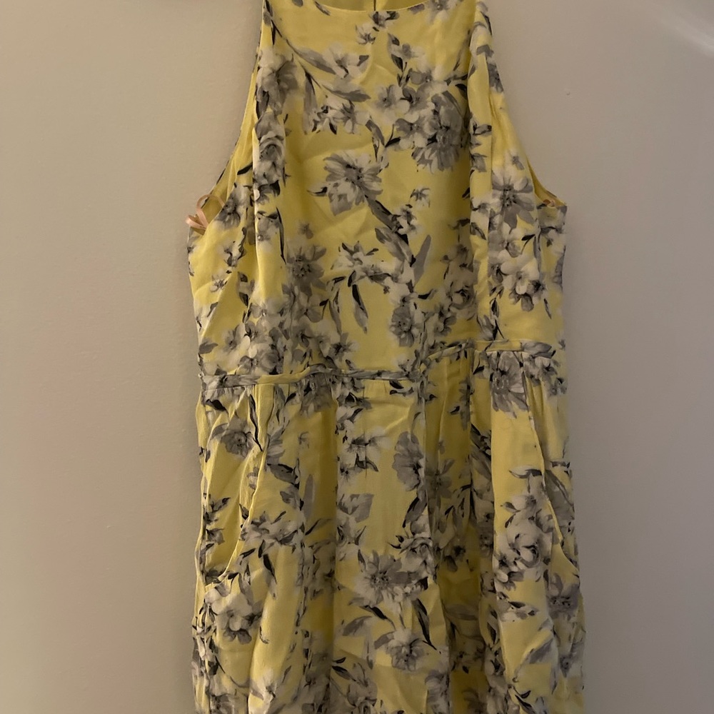 High neck flower romper